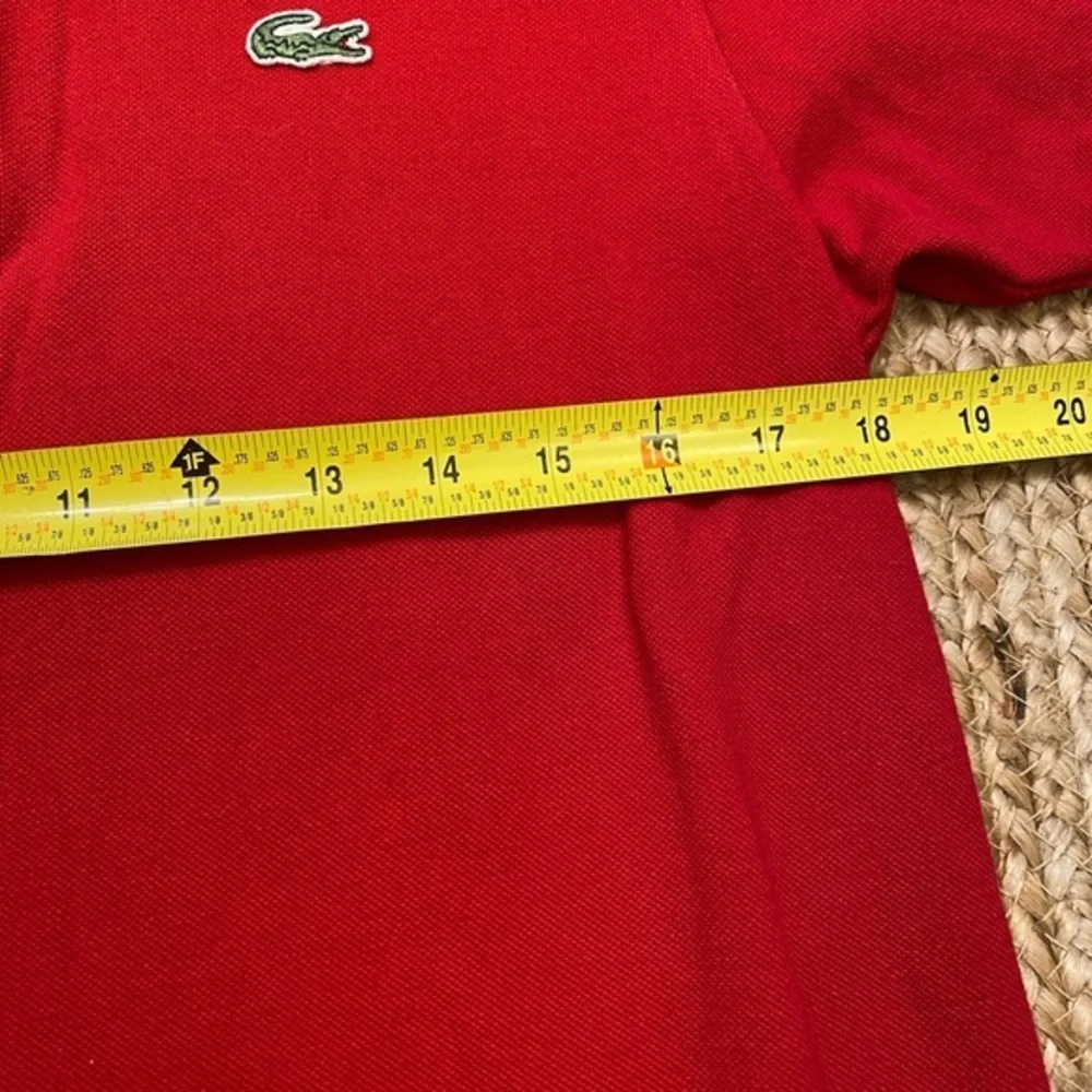 Lacoste 100% Cotton‎ Pique Knit  Red Euro 3 USA X Small Short Sleeve Polo